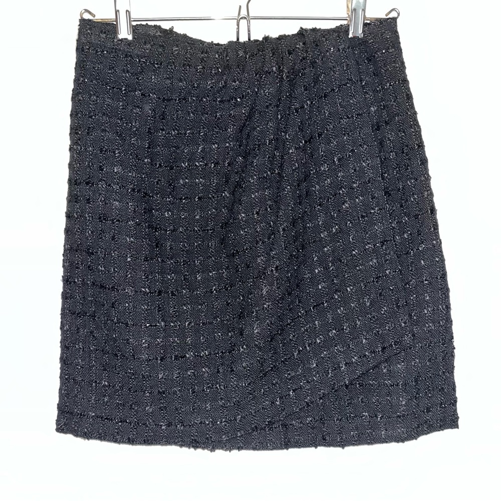 Express asymmetrical mini skirt, says size 7, fits like a 4